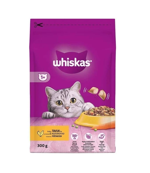 Whiskas Tavuklu Sebzeli Kuru Kedi Maması 300 Gr ürün görseli 1