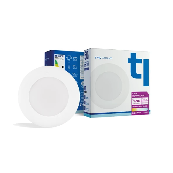 Tuled Redeem Plus C10W Downlight, Titreşimsiz, Göz Konforu, Tekli ürün görseli 1