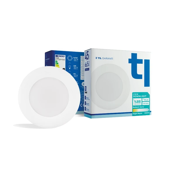 Tuled Redeem C10W Downlight, Titreşimsiz, Göz Konforu, Tekli ürün görseli 1