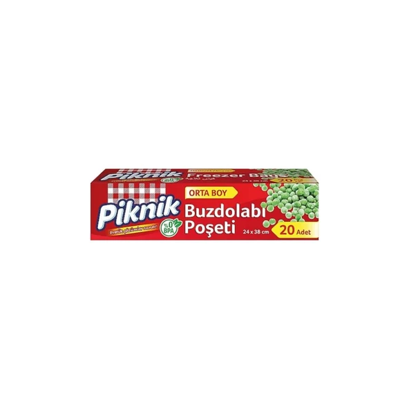 Piknik Orta Boy Buzdolabı Poşeti 20'li ürün görseli 1