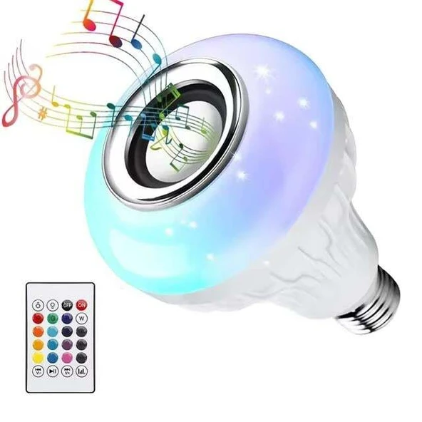 Ledx Al-SPKR Kumandalı Bluetooth Hoparlör Ampul 500 Lümen Rgb Ledli E27 Lamba ürün görseli 1