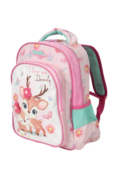 MUST 584995 Dişşi Geyik Anaokulu Sırt Çantası-Pembe-Beyaz ürün görseli 1