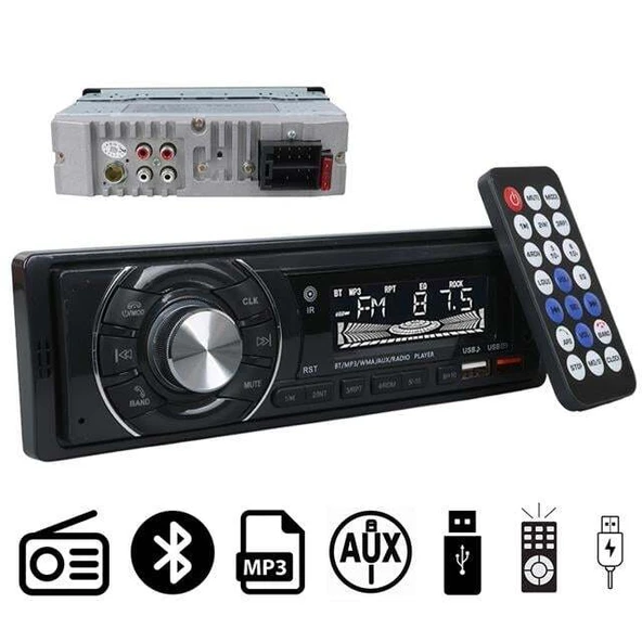Carstar CS-950 Çift USB/SD/FM/AUX/Bluetooth Kumandalı Oto Teyp 4X60 Watt ürün görseli 1