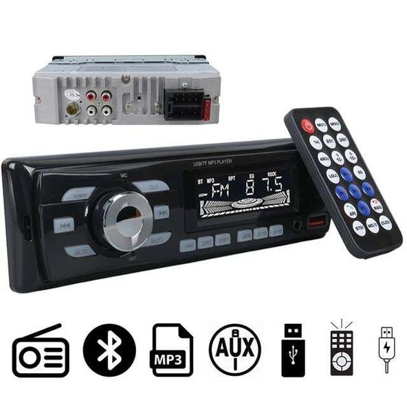 Carstar CS-930 Çift USB/SD/FM/AUX/Bluetooth Kumandalı Oto Teyp 4X60 Watt ürün görseli 1