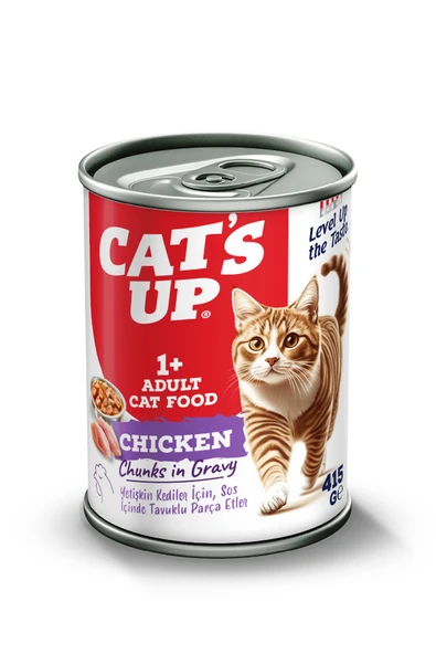 Cats Up Yaş Yetişkin Kedi Maması Tavuklu 415gr ürün görseli 1