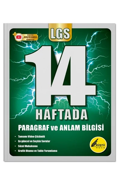 14 Haftada LGS Paragraf ve Anlam Bilgisi - Rüştü Hoca ürün görseli 1