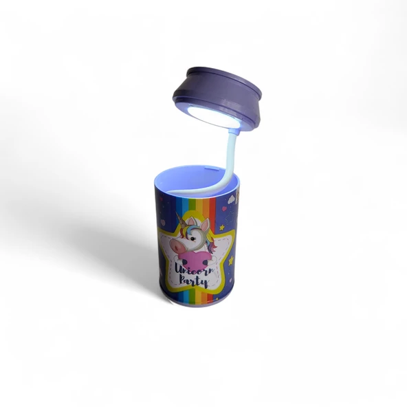 Çocuk Masa Lambası Kalemlik Unicorn Mor ürün görseli 1