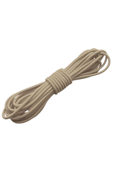 Bej Renk 5 Metre 2 mm Yuvarlak Lastik ürün görseli 1