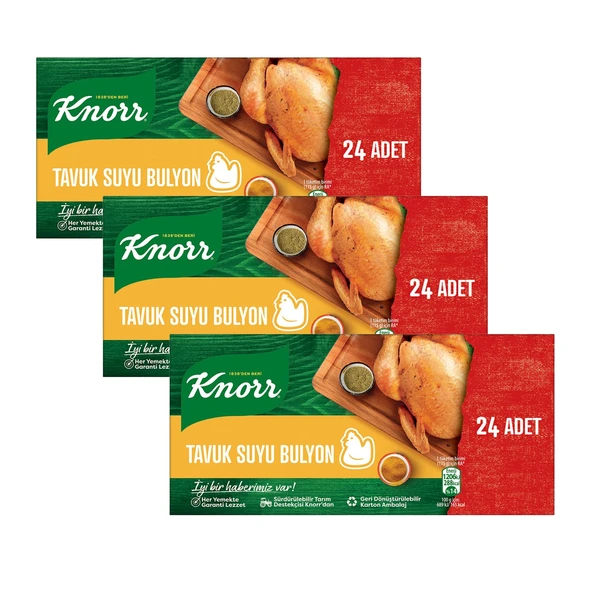 Knorr Tavuk Suyu Bulyon 24 Adet 240 Gr x 3 Adet ürün görseli 1