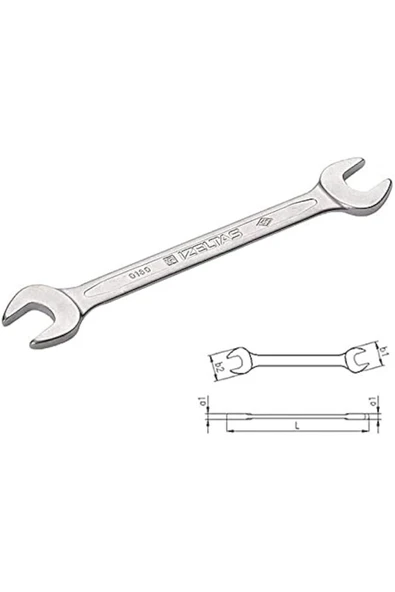 İzeltaş İzeltaş 30x32 Mm Uzun Boy Çatal Iki Ağız Anahtar - Izeltaş 0130013032 ürün görseli 1