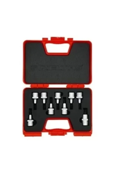 İzeltaş 1113 00 6009 1/2'' Lokmalı Torx Uç Takımı 9 Parça ürün görseli 1
