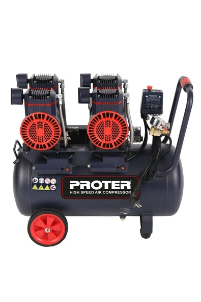 Proter P1ko457 Yüksek Hızlı Kompresör Sessiz 50 Litre 4 Hp ürün görseli 1
