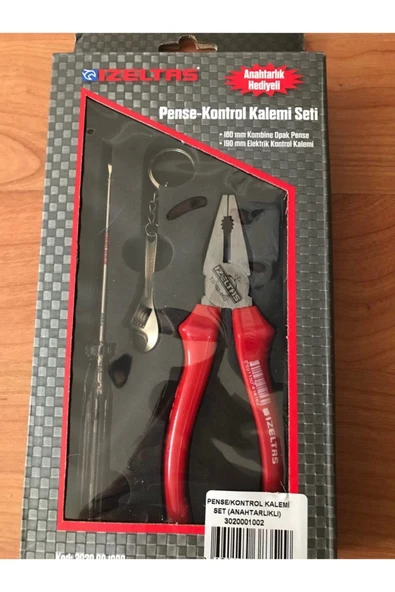 İzeltaş Pense Ve Kontrol Kalemi 2 Li Set Anahtarlıklı ürün görseli 1