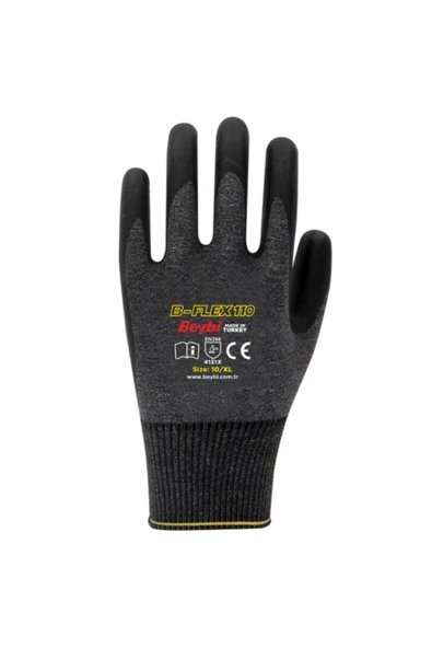 Beybi B-flex110 Likralı Nitril Işçi Eldiveni 5 Çift 9 Numara - Resim 2