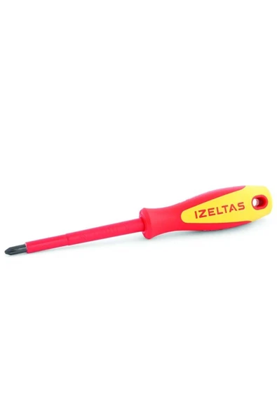 İzeltaş 4145 Yıldız Tornavida 1000V İzoleli Elektrikçi Ph0 3x60mm ürün görseli 1