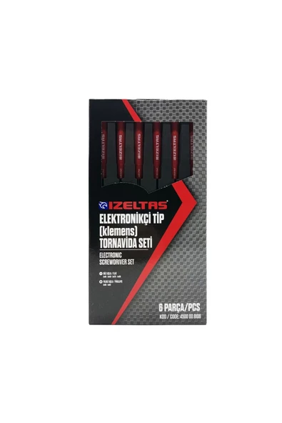 İzeltaş İzeltaş 4500008106 Elektronikçi Tip Klemens Tornavida Seti 6 Parça ürün görseli 1
