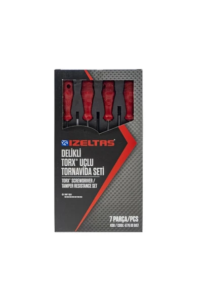 İzeltaş 4776008107 Delikli Torx Uçlu Tornavida Seti 7 Parça ürün görseli 1