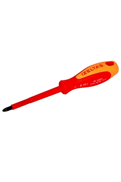 İzeltaş Elektrikçi Izoleli Yıldız Uçlu Tornavida, 1000 V, Sarı/kırmızı, 3 X 60 Mm ürün görseli 1
