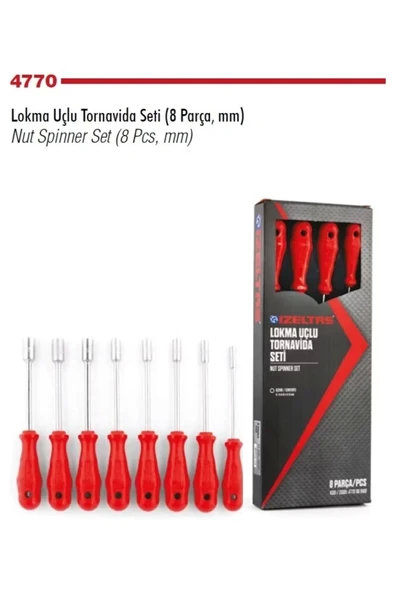 İzeltaş 4770008108 Lokma Uçlu Tornavida Takımı 8 Parça ürün görseli 1