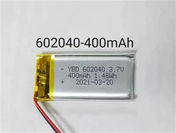 Powermaster 602040 3.7 Volt 400 Mah Lityum Polimer Pil ürün görseli 1