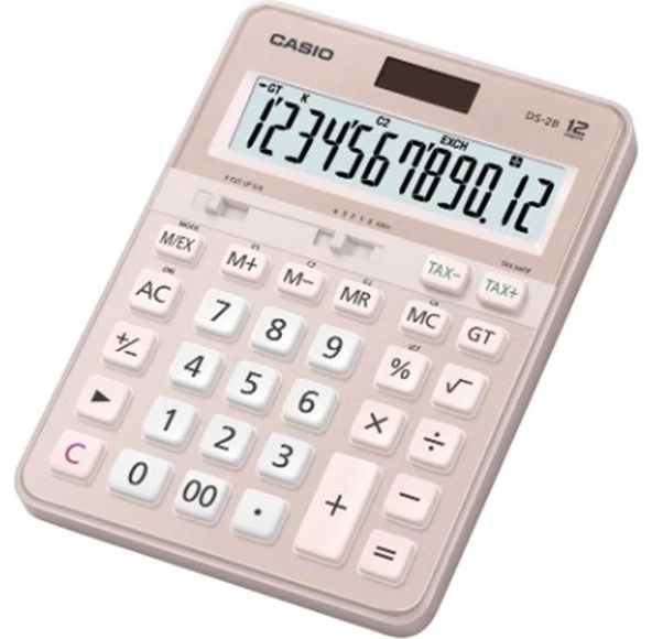 Ds-2b-Pk Pembe Profesyonel 12 Hane Masa Üstü Hesap Makinesi ürün görseli 1