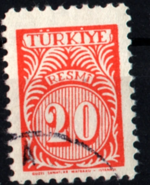 EABİ-1957 Resmi Pul 20 Kuruş (tp0282) ürün görseli 1