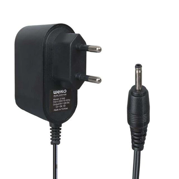 Weko WK-21946 5 Volt - 2 Amper 2.5*0.7 İnce Uç Yerli Üretim Tablet Pc Adaptörü ürün görseli 1