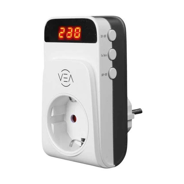 Vea VE-25530 15A 3520W Tekli Dijital Göstergeli Akım Korumalı Priz Aşırı Yüksek Gerilim ürün görseli 1