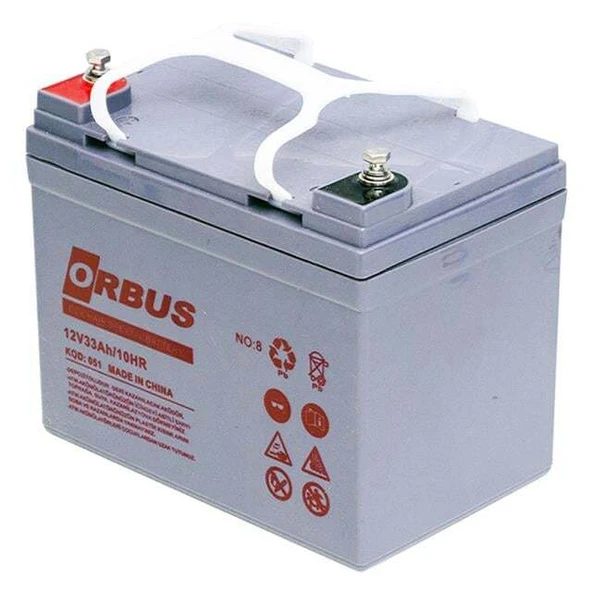 Orbus 12 Volt 33 AH Jel Tip Engelli Araç Aküsü (126x194x170Mm) ürün görseli 1