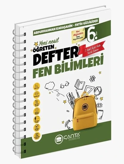 Çanta Yayınları 6.Sınıf Fen Bilimleri Okula Yardımcı Öğreten Defter ürün görseli 1