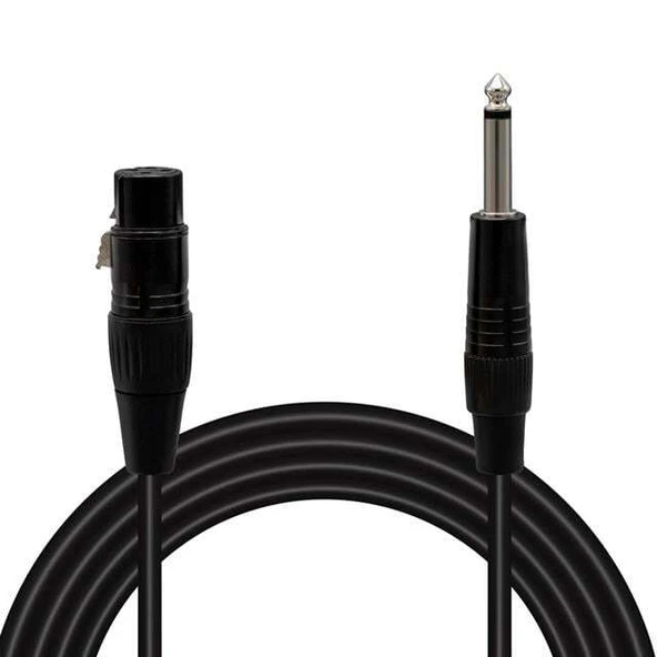 Magicvoice LD379 XLR Canon Dişi - 6.3 Mm Mono Erkek 1 Metre Kablo ürün görseli 1