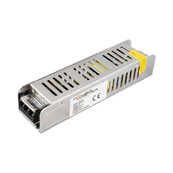 Powermaster PM-13247 12 Volt - 5 Amper Slım Kasa Metal Adaptör (158*40*30) ürün görseli 1
