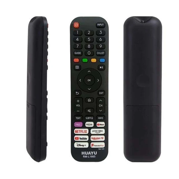 Huayu RM-L1665 Ver 2.0 Hisense Netflix-Prime Video-Youtube-Rakuten-Disney+ Tuşlu ürün görseli 1