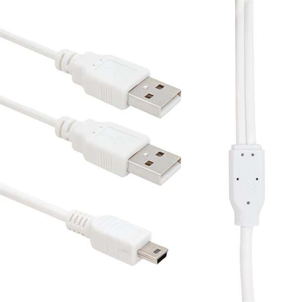 Powermaster USB 2 A Erkek-Mini USB 5 Pin 1 Metre Kablo ürün görseli 1