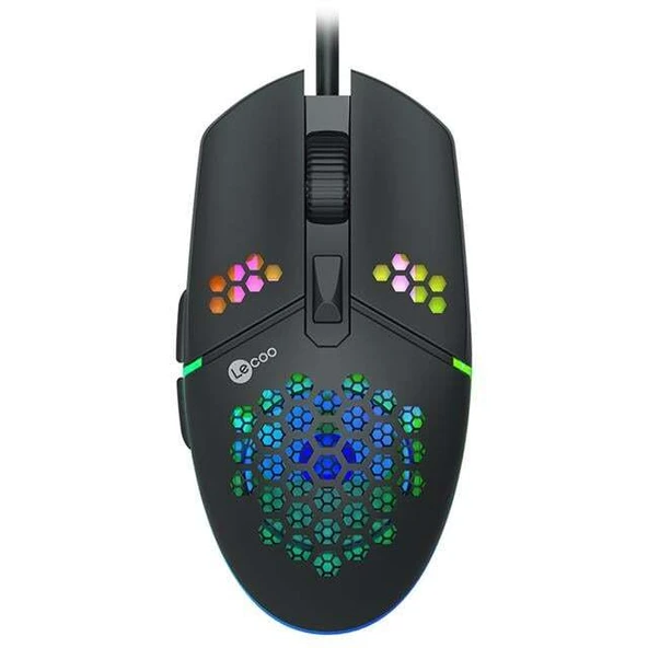 Lenovo Lecoo MS105 3200 DPI 6 Tuşlu Kablolu RGB Led Aydınlatmalı Gaming Oyuncu Mouse ürün görseli 1