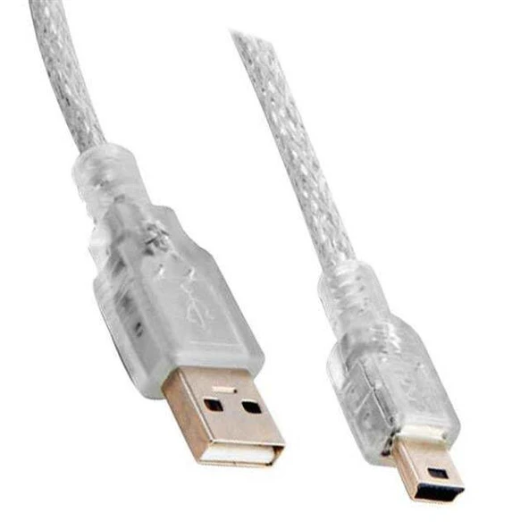Powermaster USB 2.0 Şeffaf 3 Metre Mini 5 Pin Kablo ürün görseli 1