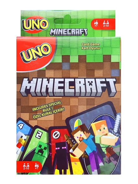 Resimli Uno Minecraft Oyun Kartı ürün görseli 1