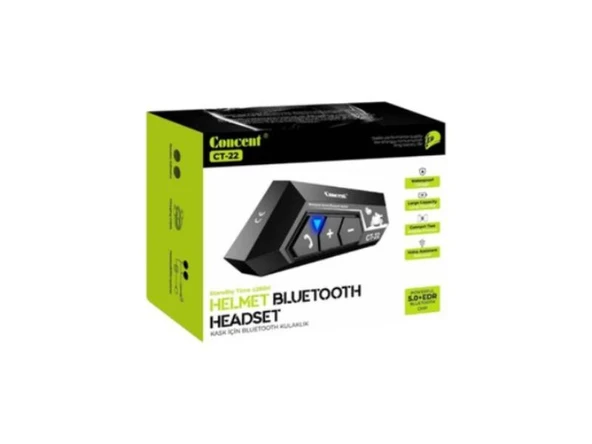 Kask Kulaklığı ct22 Bluetooth 5.0 Motosiklet Mikrofonu, Kask Için Kulaklık Bluetooth Interkom ürün görseli 1