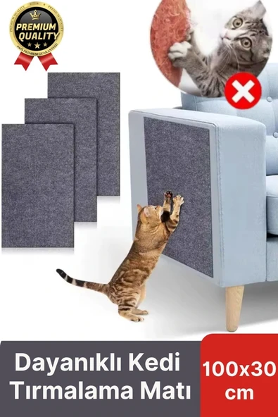 Dayanıklı Kolay Uygulanabilir Yapıştırılabilir Eşya Mobilya Koruyucu Kedi Tırmalama Matı 100 x 30 cm ürün görseli 1