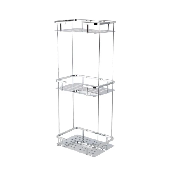 Line Bathroom Duş Malzemelik Şamponlık Üçlü 15354 Krom 150X220 ürün görseli 1