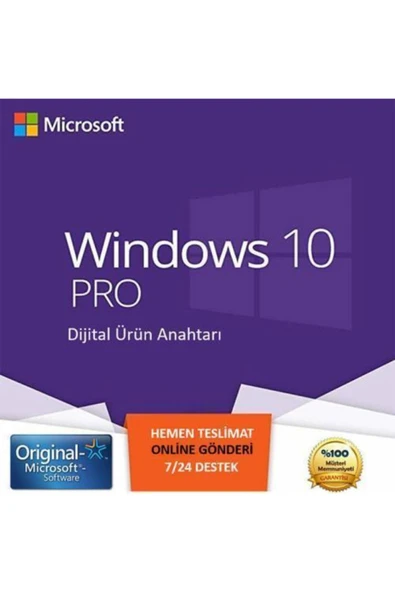 MICROSOFT  Wındows 10 Pro Key 64&32bit Dijital Lisans Hemen Teslim Keysofti ürün görseli 1