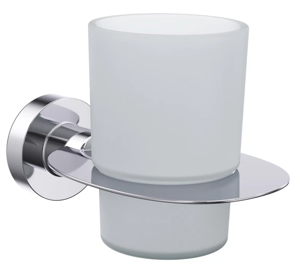 Line Bathroom Diş Fırçalık 128107 MASTER DİŞ FIRÇALIK BUZLU CAM Krom ürün görseli 1