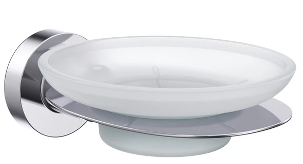 Line Bathroom MASTER SABUNLUK 128106 Buzlu Cam Krom ürün görseli 1