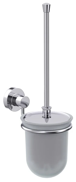 Line Bathroom MASTER TUVALET FIRÇALIK 128135 BUZLU CAM KROM ürün görseli 1