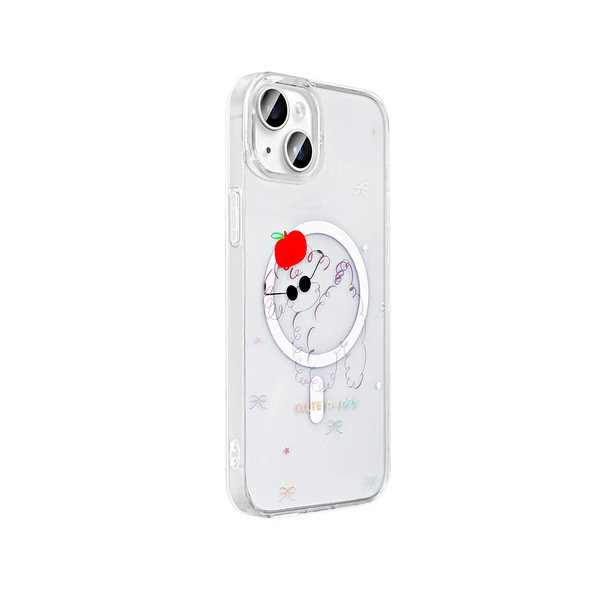 Gpack Apple iPhone 15 Plus uyumlu Kılıf Folk M-Safe Şarj Özellikli  Desenli Sevimli Köpek ürün görseli 1