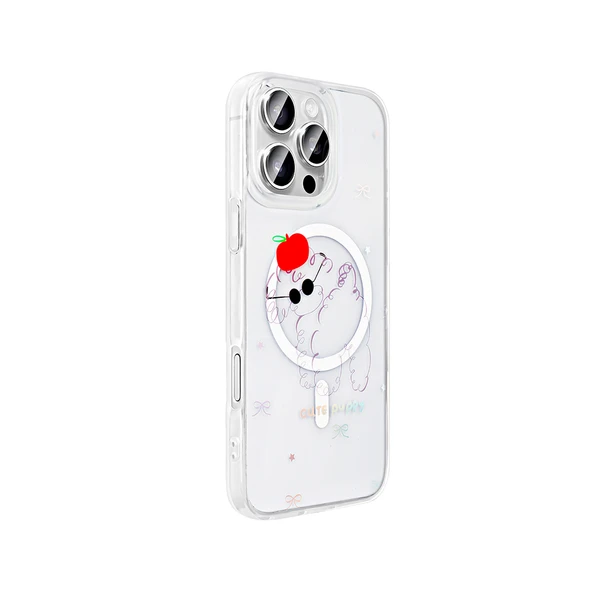 Gpack iPhone 16 Pro Max uyumlu Kılıf Folk M-Safe Şarj Özellikli  Desenli Sevimli Köpek ürün görseli 1