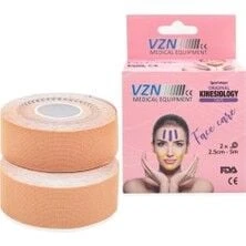 Medikaltec Tape Ten Rengi Yüz Yoga Bandı - Medikaltec Tape Ten Rengi Yüz Yoga Bandı 2 Adet 2,5cmx5mt Sporcu Kinezyo Bandı ürün görseli 1