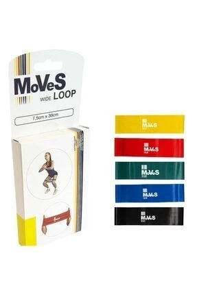 Medikaltec Kas Bacak Germe Pilates Diren - Medikaltec Kas Bacak Germe Pilates Direnç Lastiği Set 5 Renk7x5 Cmx ,5 Cm Loop ürün görseli 1