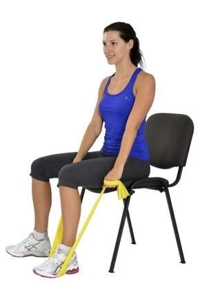 Medikaltec Özellikli 1,5 Mt Sarı Egzersi - Medikaltec Özellikli 1,5 Mt Sarı Egzersiz Pilates Bandı Hafif Direnç LastiğiBand Snap-stop ürün görseli 1