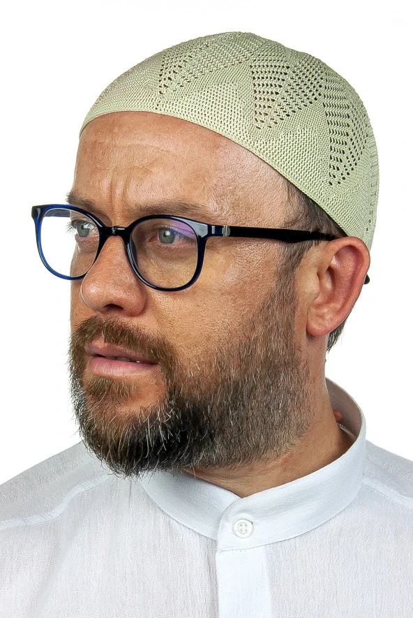 Berra Çelik Örme Dantel Namaz Takkesi F.Yeşili 1 Adet ürün görseli 1